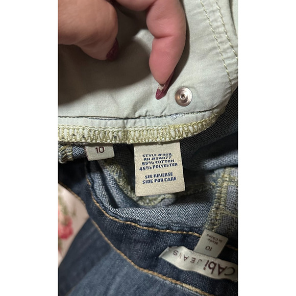 CAbi Y2K Bootcut Flare Denim Mid-rise Size 10 Dark Wash (Alteration) - Picture 9 of 12